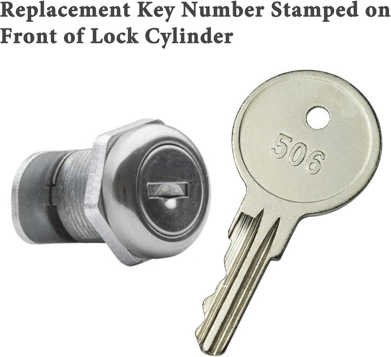 gradora 4-Pack CH506 Replacement Keys for Truck Tool Box RV Compartment Lock Keys Silver Code 506 - Image 4